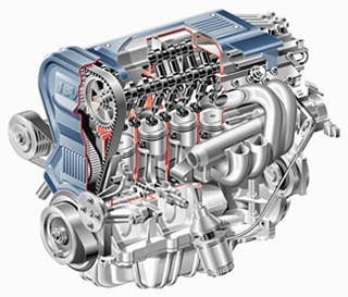 engine drawing cut-away