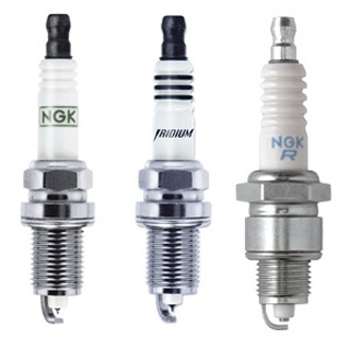 close up view of spark plugs